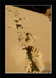 foot prints on the beach of island n.8 Similan National p... by Adriano Trapani 